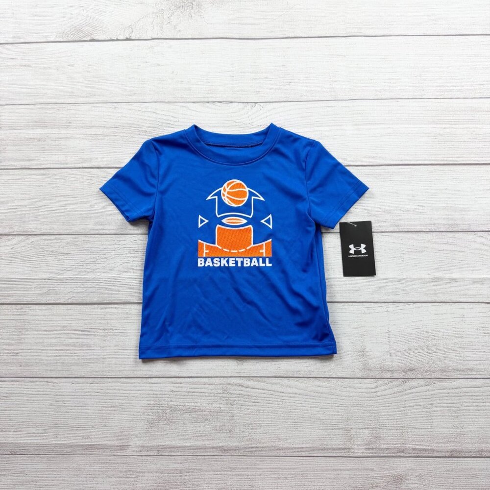 Under Armour Toddler Boys Basketball Graphic T-Shirt Short Sleeve Tee NWT 2T
